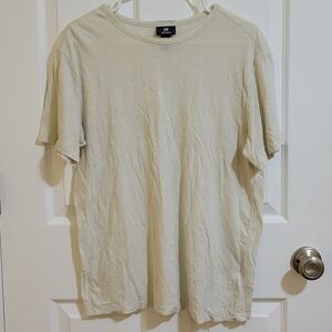 H&M Men's Off White Short Sleeve Tee Size M